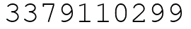 Число 3379110299.
