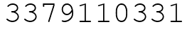 Число 3379110331.