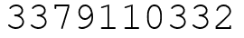 Число 3379110332.