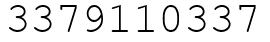 Число 3379110337.