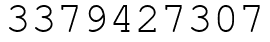 Число 3379427307.
