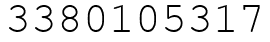 Число 3380105317.