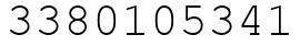 Число 3380105341.
