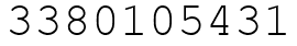 Число 3380105431.