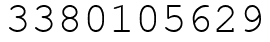 Число 3380105629.