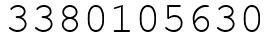 Число 3380105630.
