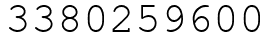 Число 3380259600.