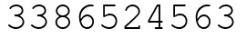 Число 3386524563.