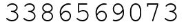 Число 3386569073.
