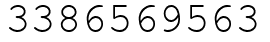 Число 3386569563.