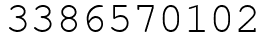 Число 3386570102.