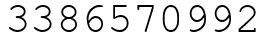 Число 3386570992.