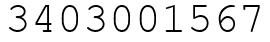 Число 3403001567.