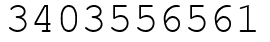 Число 3403556561.