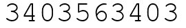 Число 3403563403.