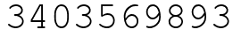 Число 3403569893.