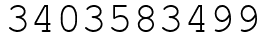 Число 3403583499.