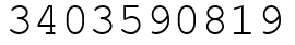 Число 3403590819.