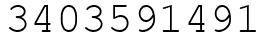 Число 3403591491.