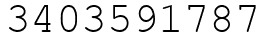 Число 3403591787.