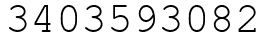 Число 3403593082.