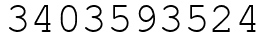 Число 3403593524.