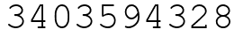 Число 3403594328.