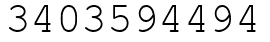Число 3403594494.