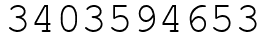 Число 3403594653.
