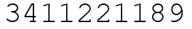 Число 3411221189.