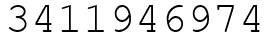 Число 3411946974.