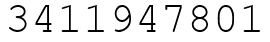 Число 3411947801.