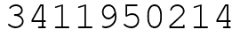 Число 3411950214.