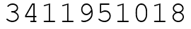 Число 3411951018.