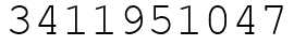 Число 3411951047.