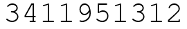Число 3411951312.