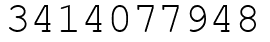 Число 3414077948.