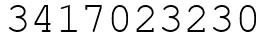 Число 3417023230.