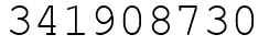 Число 341908730.