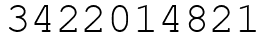 Число 3422014821.