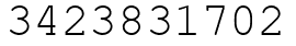 Число 3423831702.