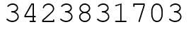 Число 3423831703.