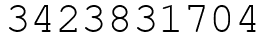 Число 3423831704.