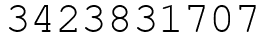Число 3423831707.