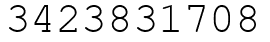 Число 3423831708.