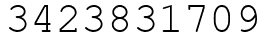 Число 3423831709.