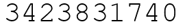 Число 3423831740.