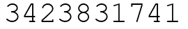 Число 3423831741.