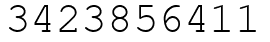 Число 3423856411.