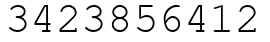 Число 3423856412.